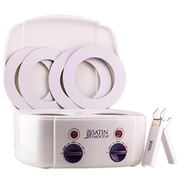 Satin Smooth Satin Smooth SSW11C Professional Double Wax Warmer With 2 SSW11C